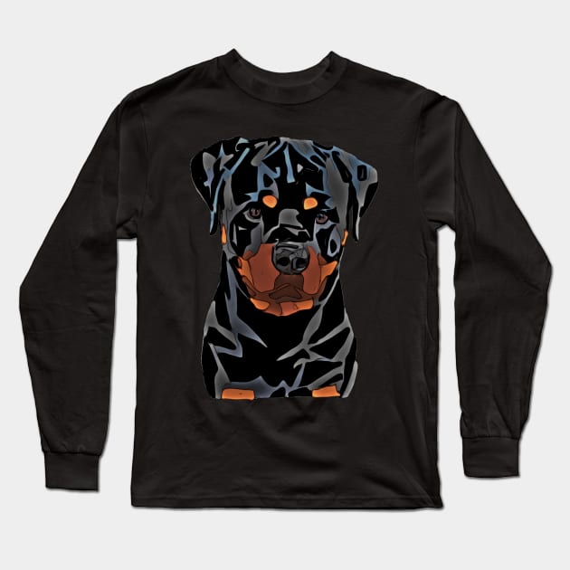 Lifes better with a Rottweiler Long Sleeve T-Shirt by Freedomink